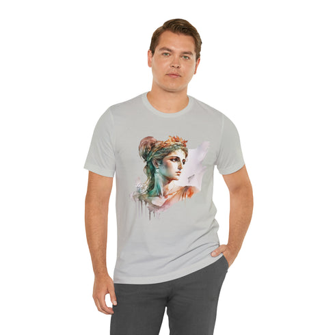 Greecian Goddess in Watercolor - Short Sleeve Tee